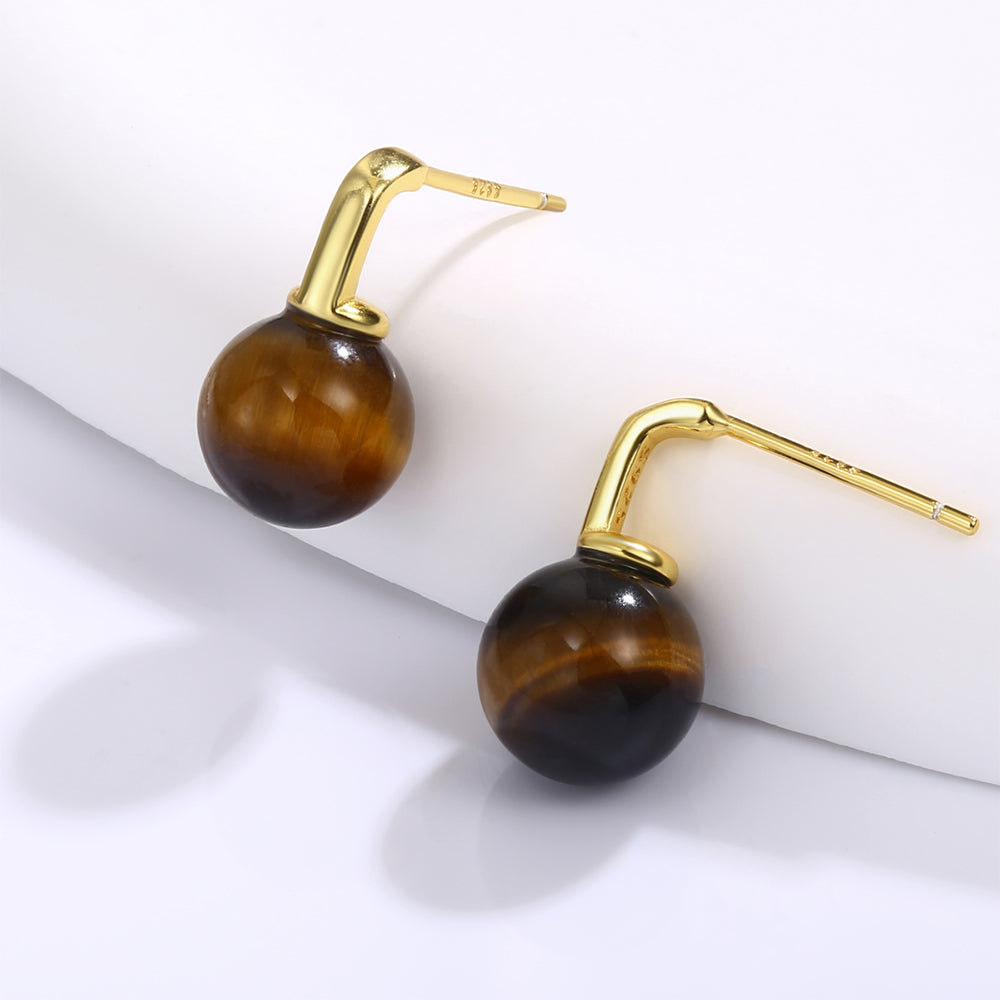 Pozlacená slitina - Náušnice s Hnědým Emporia® Křišťálem přibližná hmotnost: 10 gramů