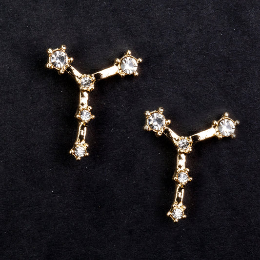 Rak Pozlacené Slitinové Náušnice s Bílým Emporia® Křišťálem