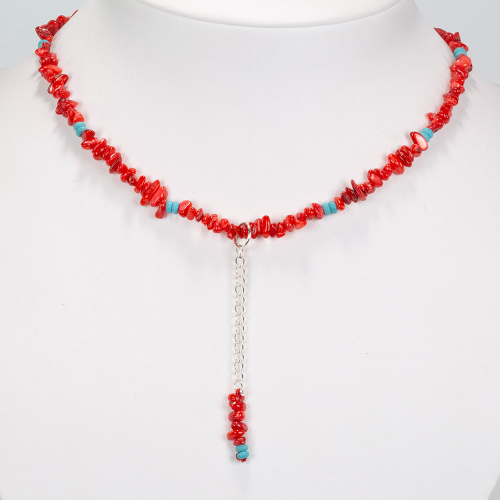 Stříbro 925/1000 - Náhrdelník s Tyrkysem - Karátové číslo: 93. přibližná hmotnost: 8 gramů