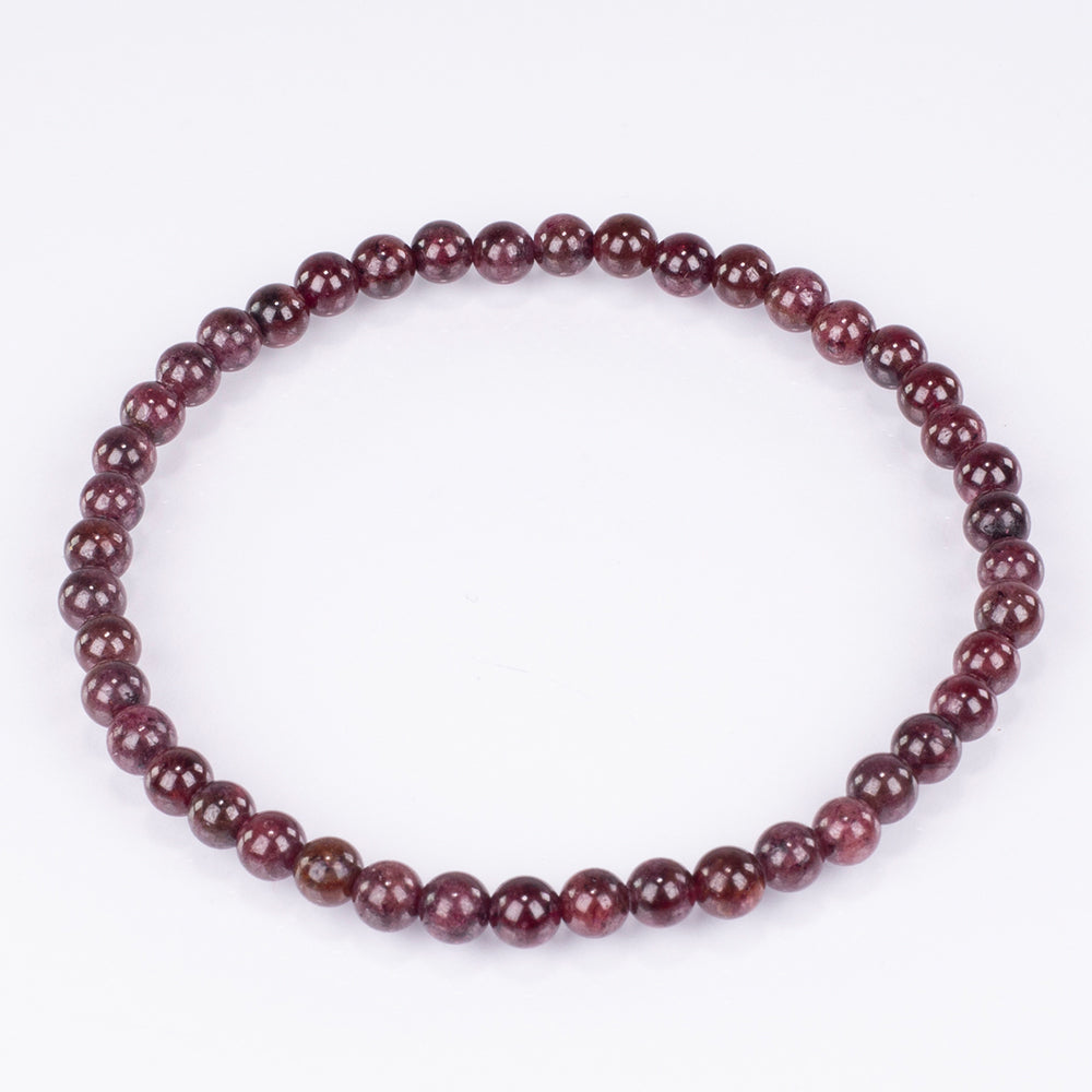 Nugetová Sada s Růženínem a Červeným Granátem - Karátové číslo: 96.25. přibližná hmotnost: 19.25 gramů ( Náramek )