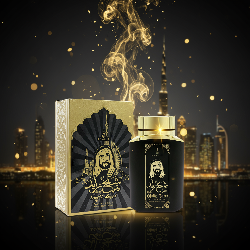 100 ml Eau de Perfume SHEIKH ZAYED GOLD Kořeněná Dřevitá Vůně pro Muže