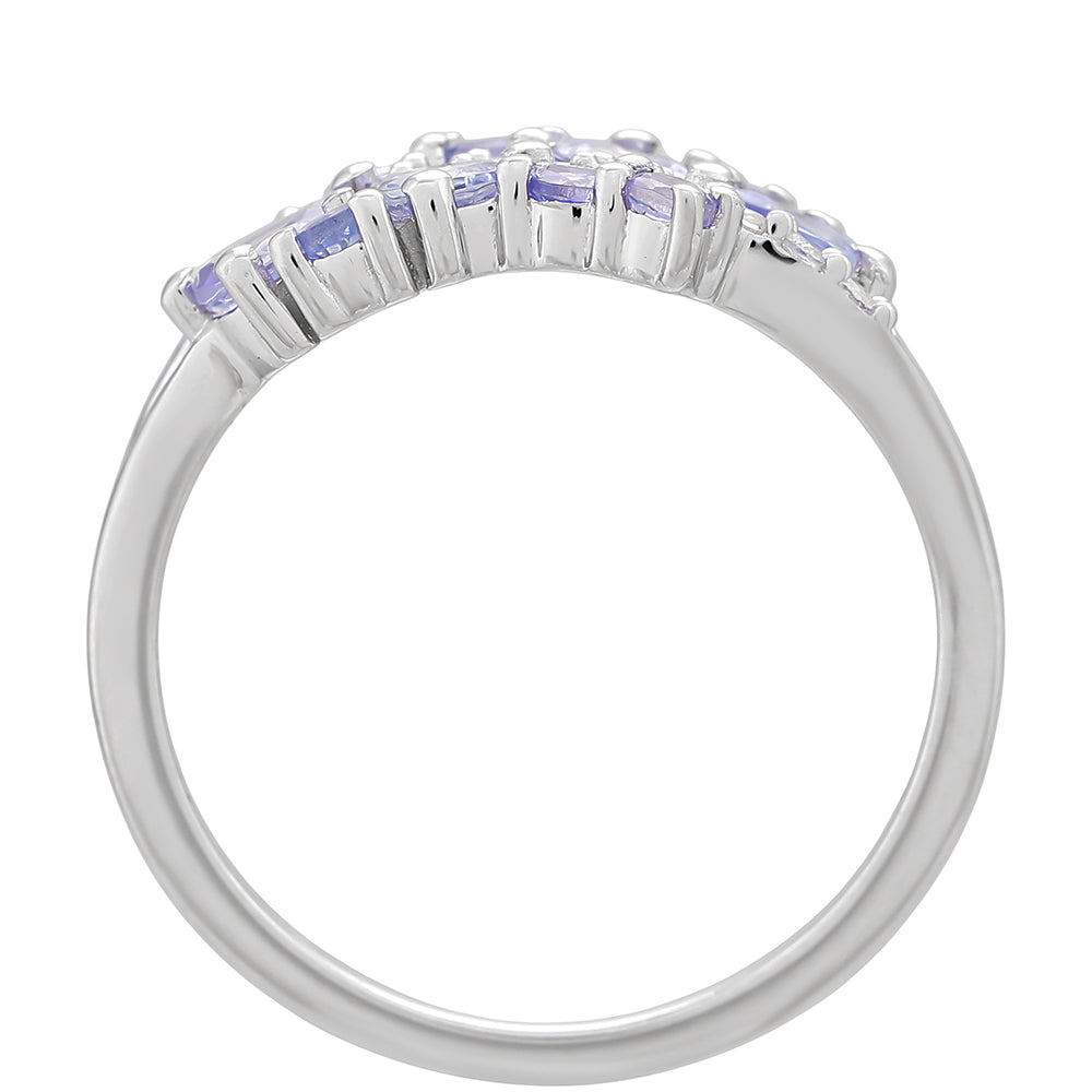 Stříbrný Prsten s AAA Tanzanitem