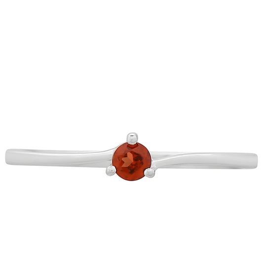 Stříbrný Prsten s Granátem