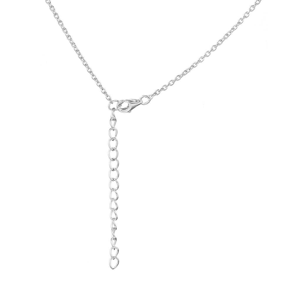 Stříbrný Náhrdelník s Thajským Safírem a Bílým Topazem