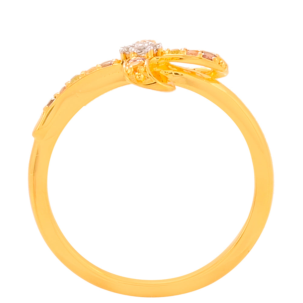 Pozlacený Stříbrný Prsten s Granátem a Ametystem