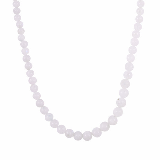 Pozlacené Stříbro 925/1000 - Náhrdelník s Duhovým Měsíčním Kamenem - Karátové číslo: 106.12. přibližná hmotnost: 22.87 gramů