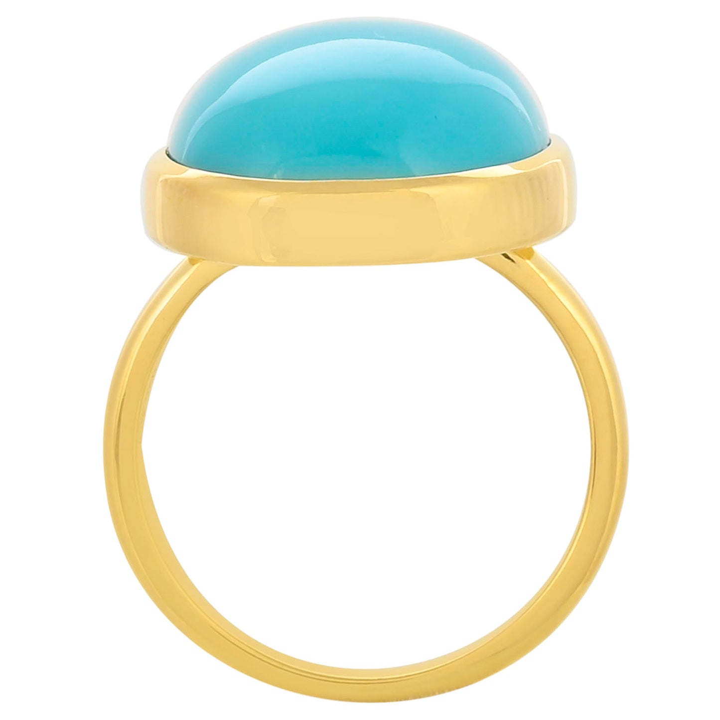 Pozlacený Stříbrný Prsten s Tyrkysem Sleeping Beauty