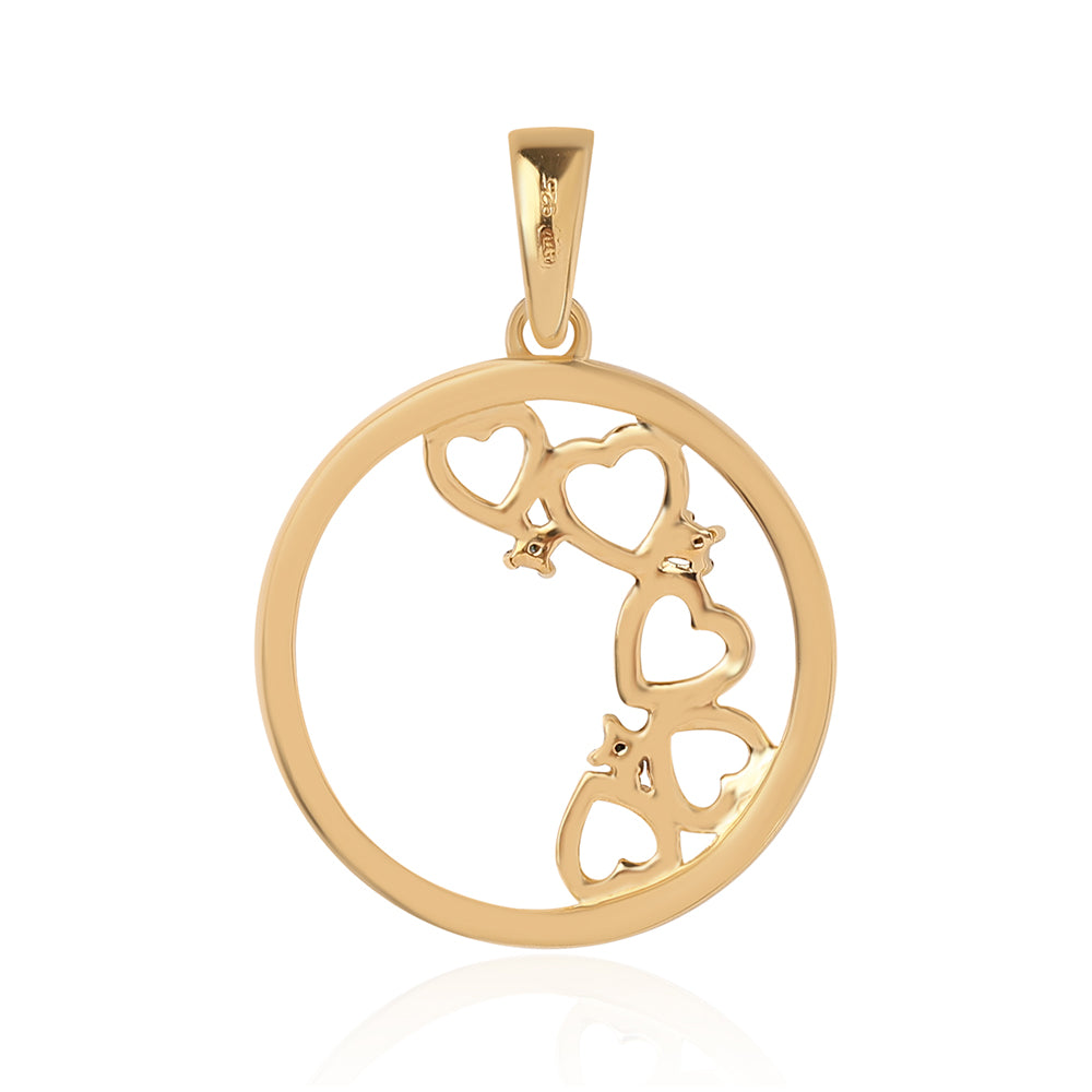 Pozlacený 925 / 1000 Sterlingové Stříbro Přívěsek s Modrým Diamantem