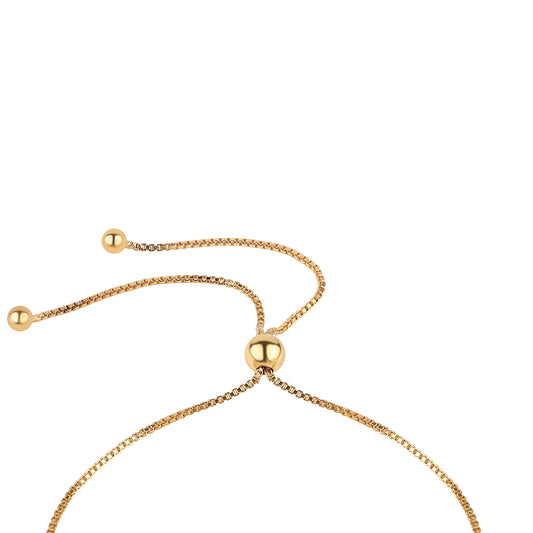 Pozlacené Stříbro 925/1000 - Náramek se Zeleným Diamantem - Karátové číslo: 0.01. přibližná hmotnost: 2.57 gramů