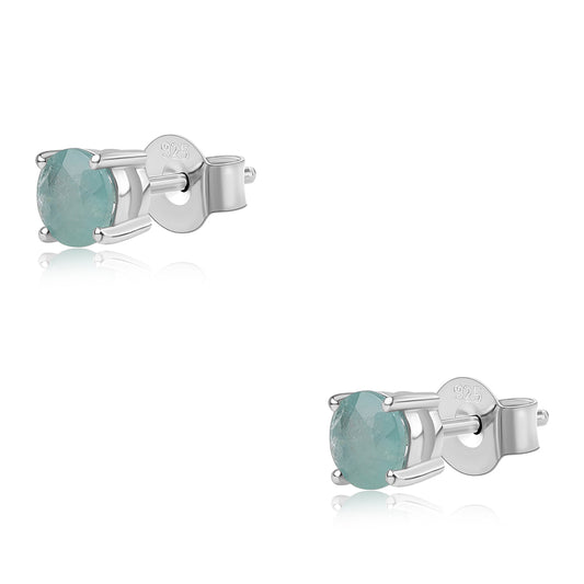 Stříbro 925/1000 - Náušnice s Grandidieritem - Karátové číslo: 1.03. přibližná hmotnost: 1.17 gramů