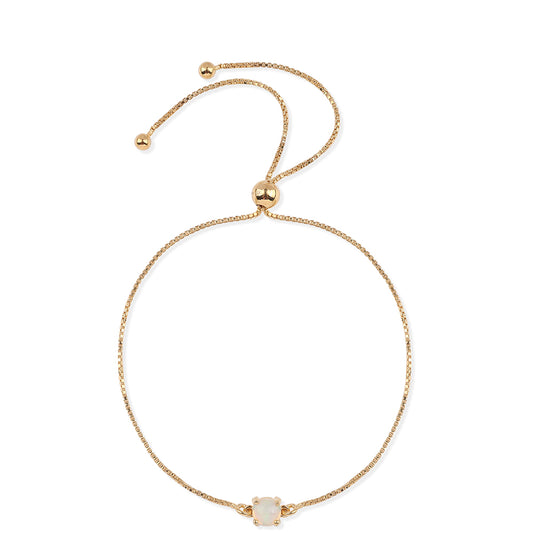 Pozlacené Stříbro 925/1000 - Náramek s Etiopským Opálem z Lega Dembi - Karátové číslo: 0.32. přibližná hmotnost: 1.86 gramů