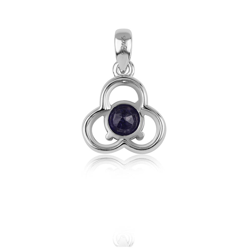 925 / 1000 Sterlingové Stříbro Přívěsek s Australským Modrým Safírem a Bílým Topazem