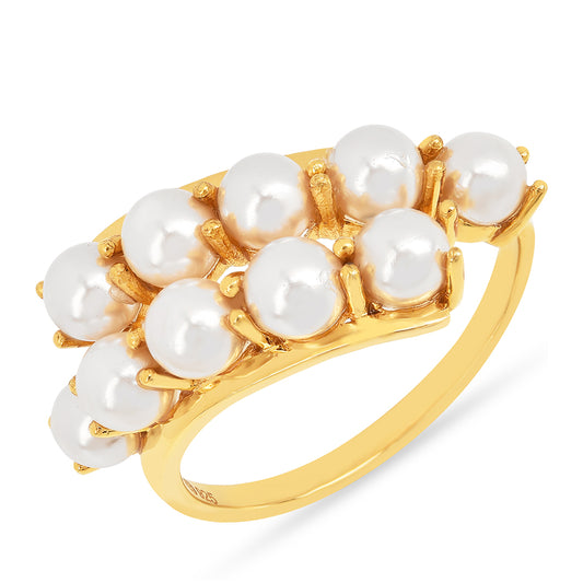 Pozlacené Stříbro 925/1000 - Prsten - Karátové číslo: 5.03. přibližná hmotnost: 2.96 gramů