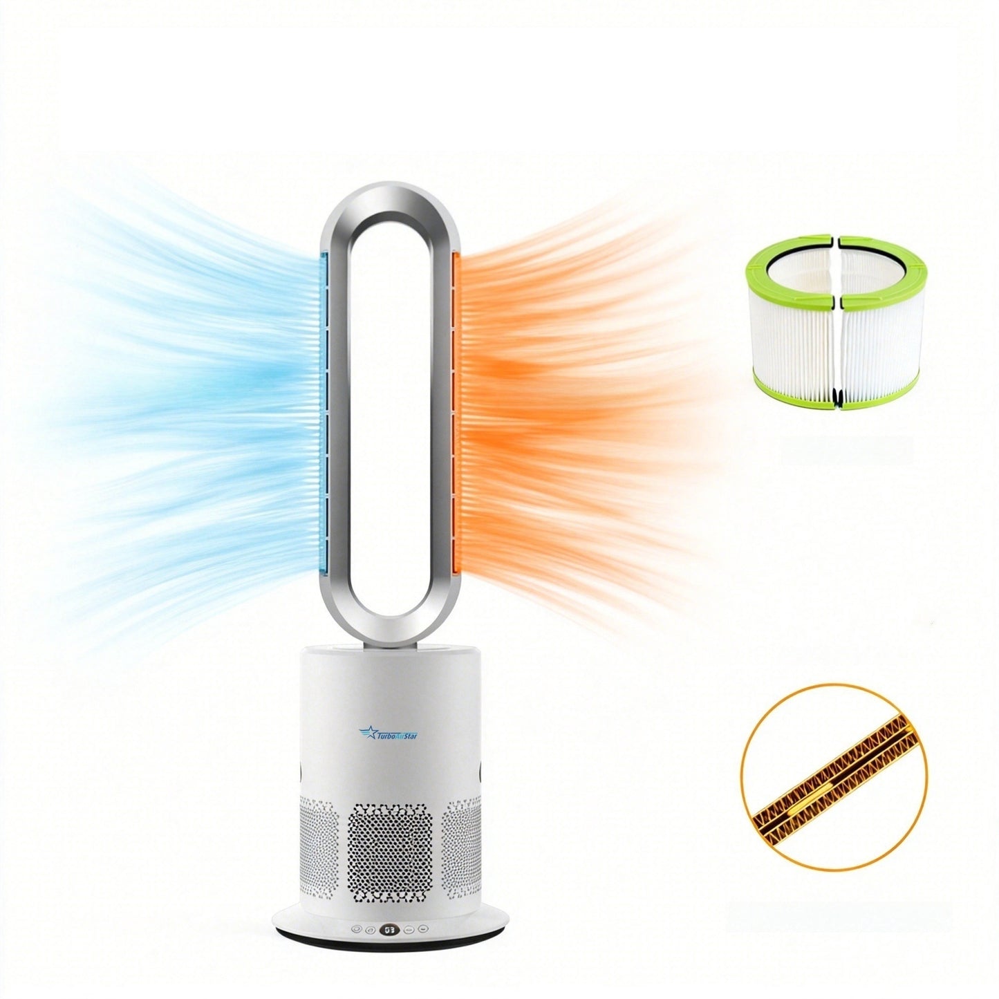 TurboAirStar Čistička vzduchu s ventilátorem pro chlazení nebo ohřátí vzduchu