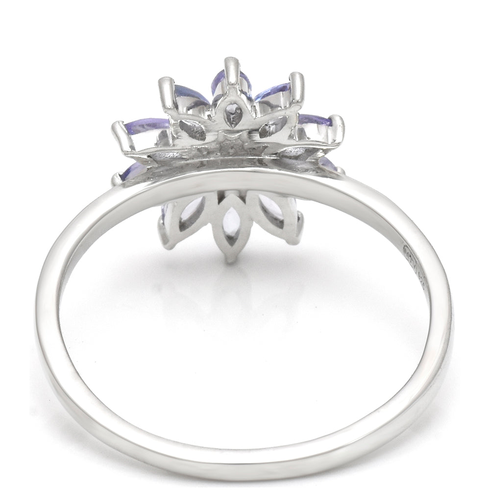 Stříbrný Prsten s AAA Tanzanitem