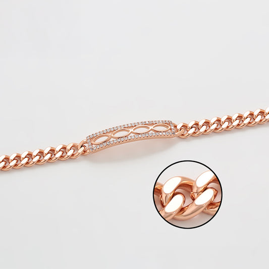 Pozlacený Slitinový Náramek s Bílým Emporia® Křišťálem