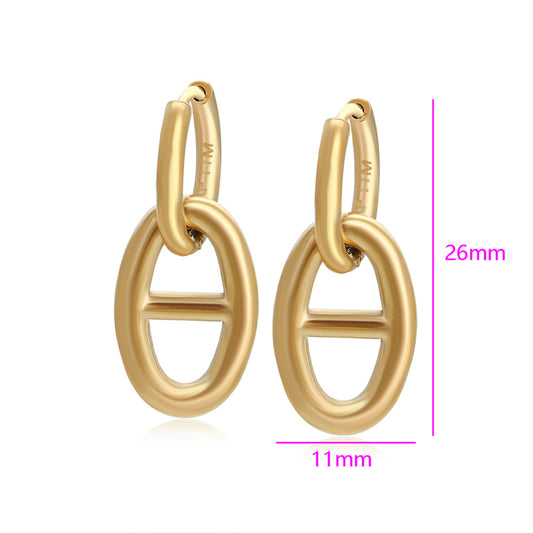 Pozlacené Slitinové Náušnice