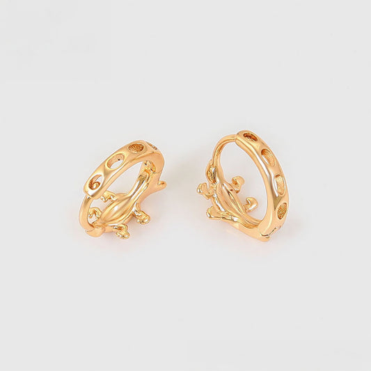 Pozlacené Slitinové Náušnice s Červeným Emporia® Křišťálem