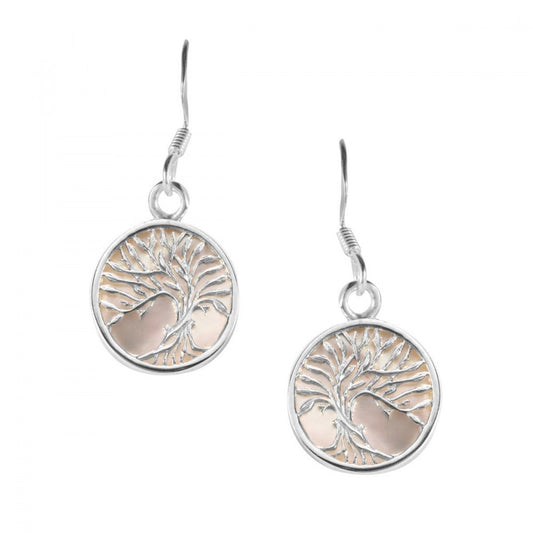 Pozlacené Stříbro 925/1000 - Náušnice s Růžovou Perlou - Karátové číslo: 12.43. přibližná hmotnost: 10.67 gramů