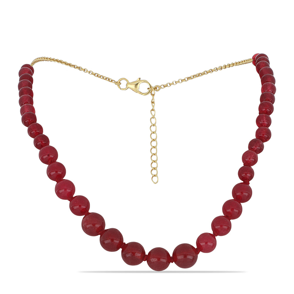 Pozlacené Stříbro 925/1000 - Náhrdelník s Červeným Achátem - Karátové číslo: 230.75. přibližná hmotnost: 47.16 gramů