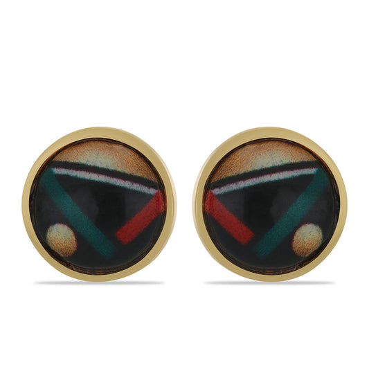 Pozlacené Stříbro 925/1000 - Náušnice se Smaltem přibližná hmotnost: 3.73 gramů