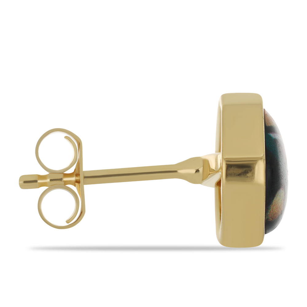 Pozlacené Stříbro 925/1000 - Náušnice se Smaltem přibližná hmotnost: 3.73 gramů