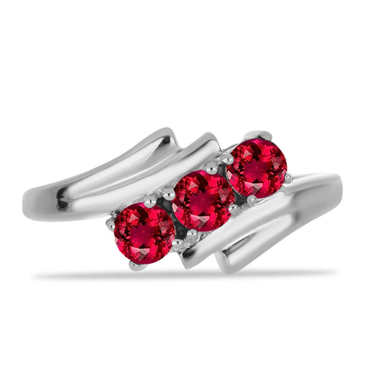 Stříbro 925/1000 - Prsten s Cruizero Rubelitem - Karátové číslo: 0.75. přibližná hmotnost: 3.05 gramů