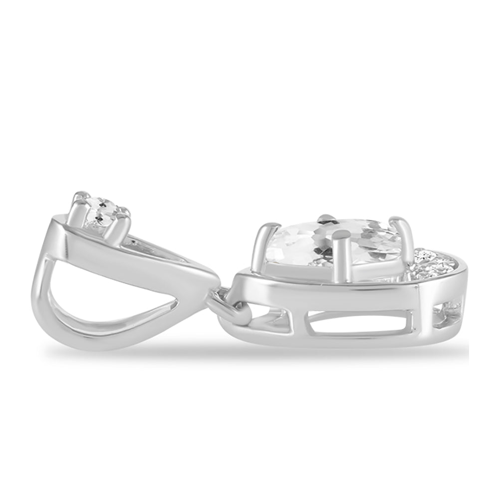 Stříbrný Přívěsek s Petalitem z Kalgoorlie a Bílým Topazem