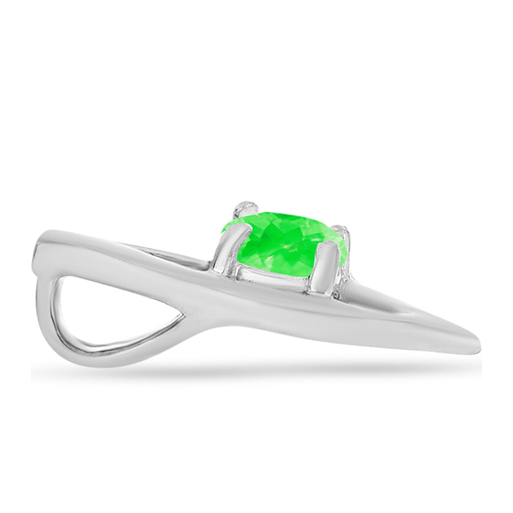 Stříbro 925/1000 - Přívěsek s Hyalit Opálem - Karátové číslo: 0.39. přibližná hmotnost: 1.23 gramů