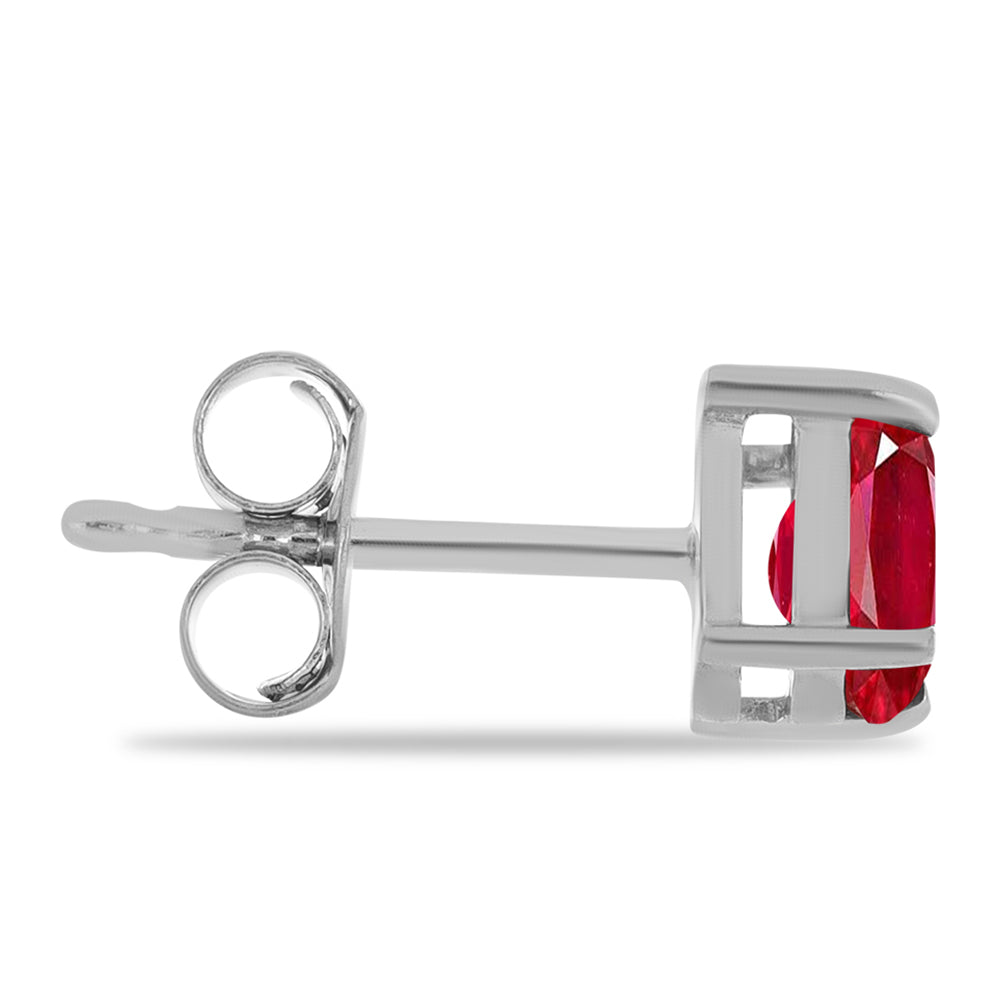 Stříbrné Náušnice s Červeným Achátem