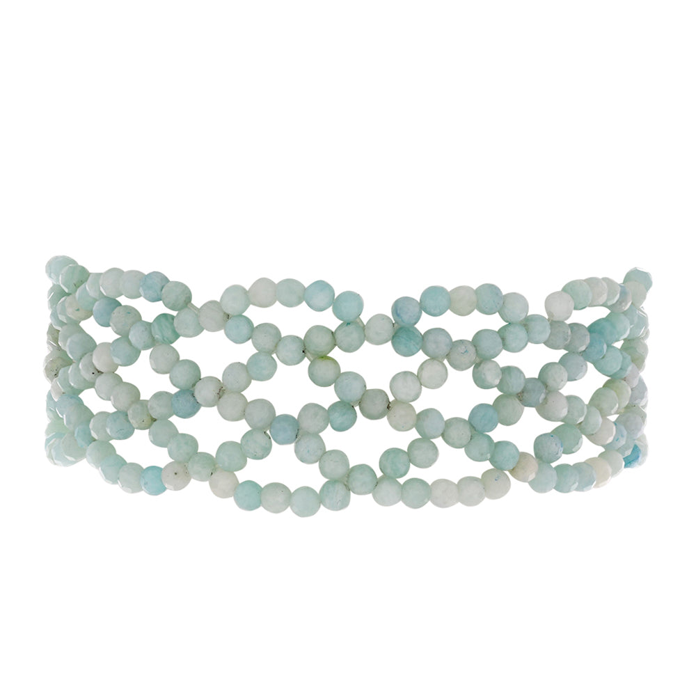 Nugetový Náramek s Amazonitem - Karátové číslo: 86.43. přibližná hmotnost: 17.29 gramů