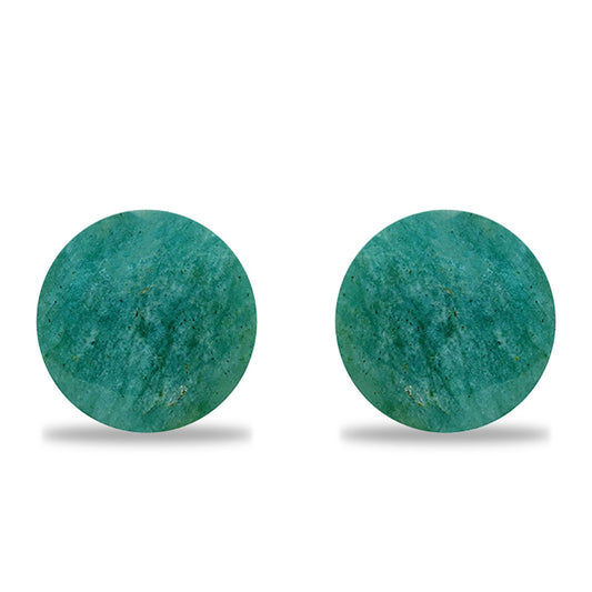 Pozlacené Stříbrné Náušnice s Amazonitem