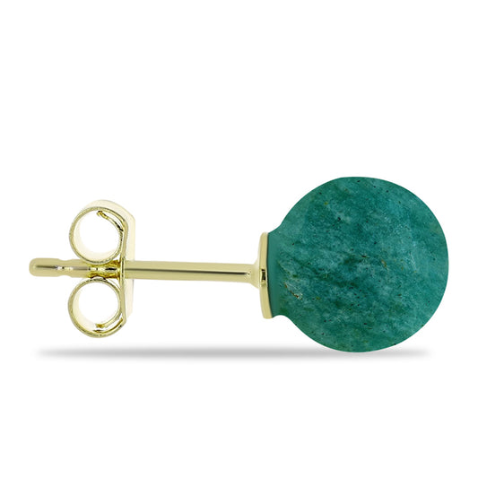 Pozlacené Stříbrné Náušnice s Amazonitem