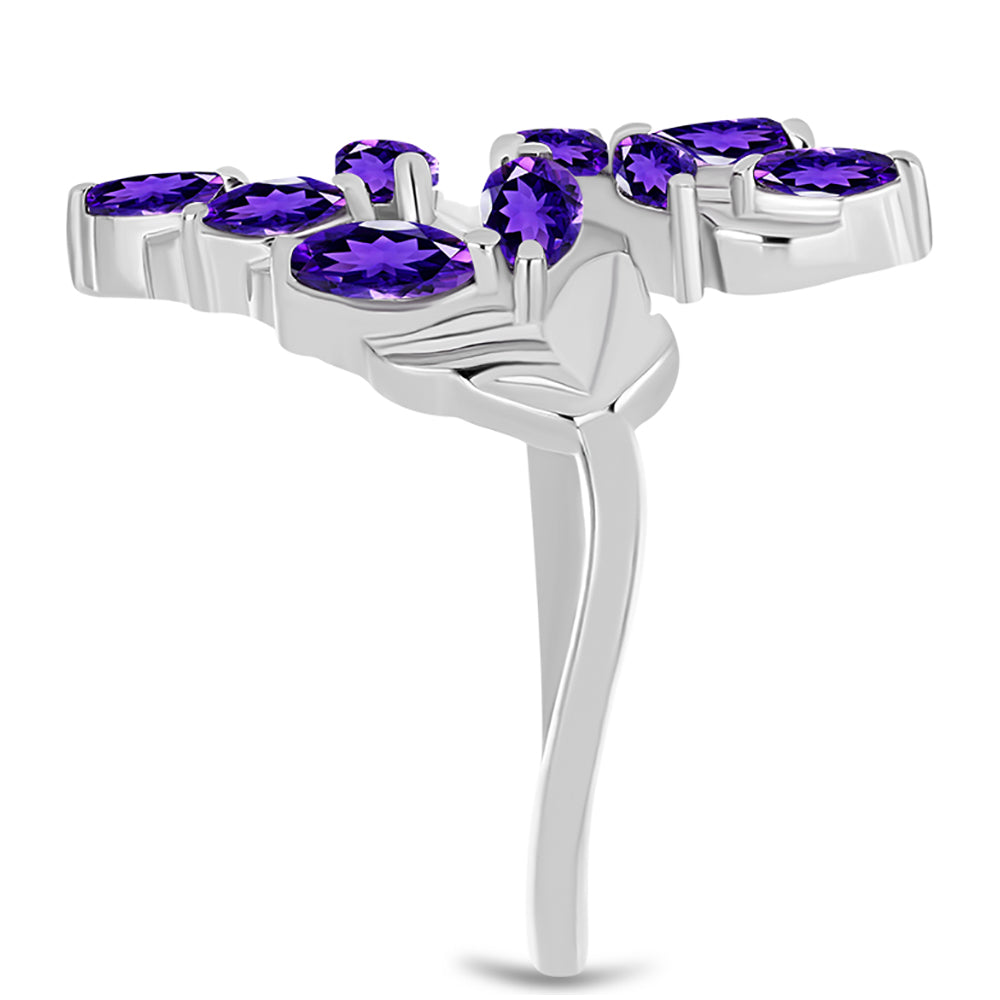 Stříbrný Prsten s Marockým Ametystem