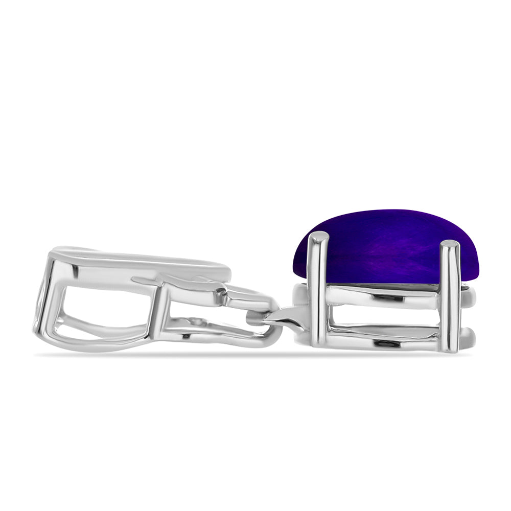 Stříbro 925/1000 - Přívěsek s Purpurovým Jadeitem - Karátové číslo: 1.22. přibližná hmotnost: 1.29 gramů