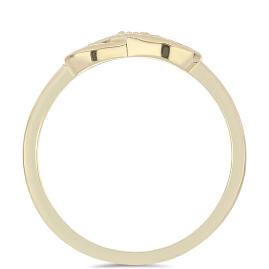 Pozlacené Stříbro 925/1000 - Prsten s Purpurovým Diamantem - Karátové číslo: 0.02. přibližná hmotnost: 2.15 gramů