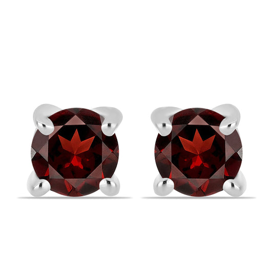 Stříbrné Náušnice s Bartonským Granátem