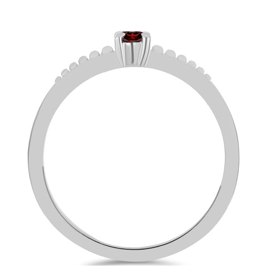 Stříbrný Prsten s Bartonským Granátem