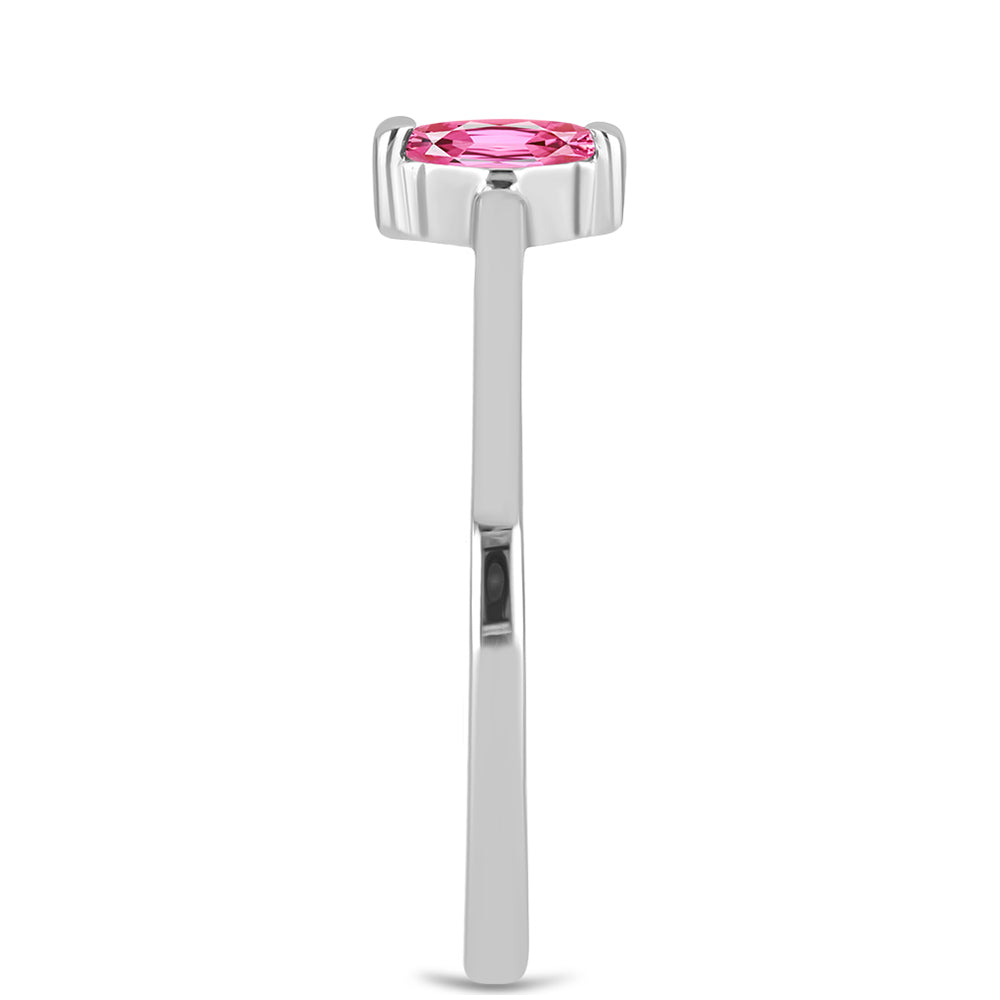 Stříbro 925/1000 - Prsten s Růžovým Turmalínem z Pelmadulla - Karátové číslo: 0.13. přibližná hmotnost: 1.4 gramů