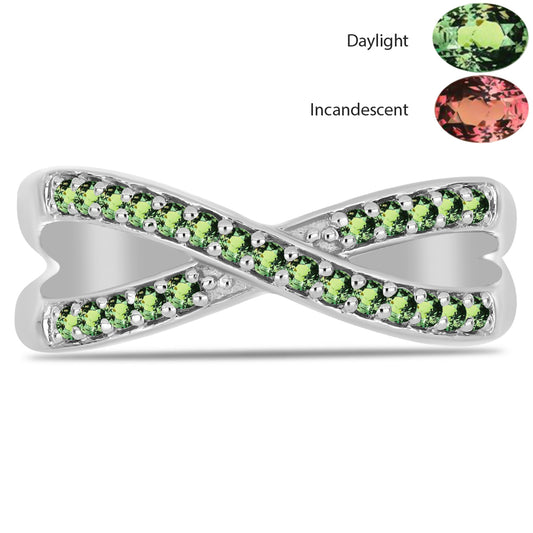 Stříbrný Prsten s Přírodním Alexandritem