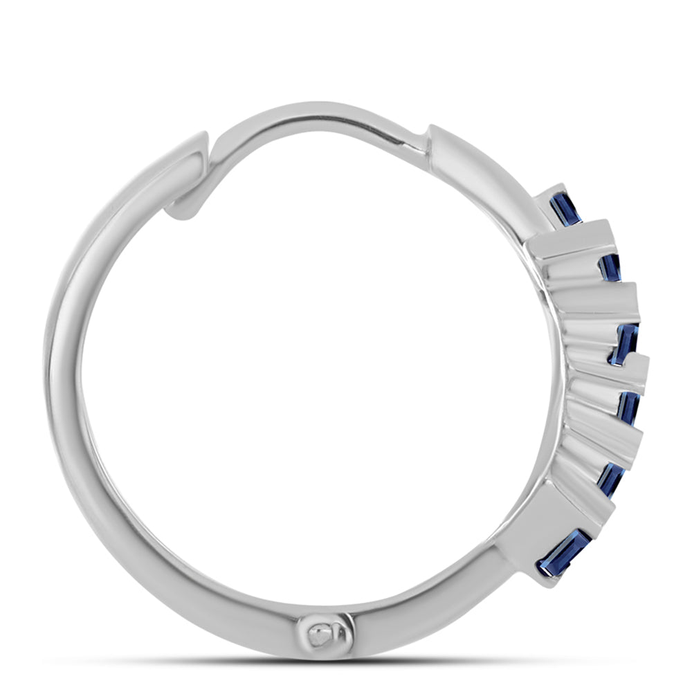 Stříbrné Náušnice s "Císařský Fialový" Moissanitem