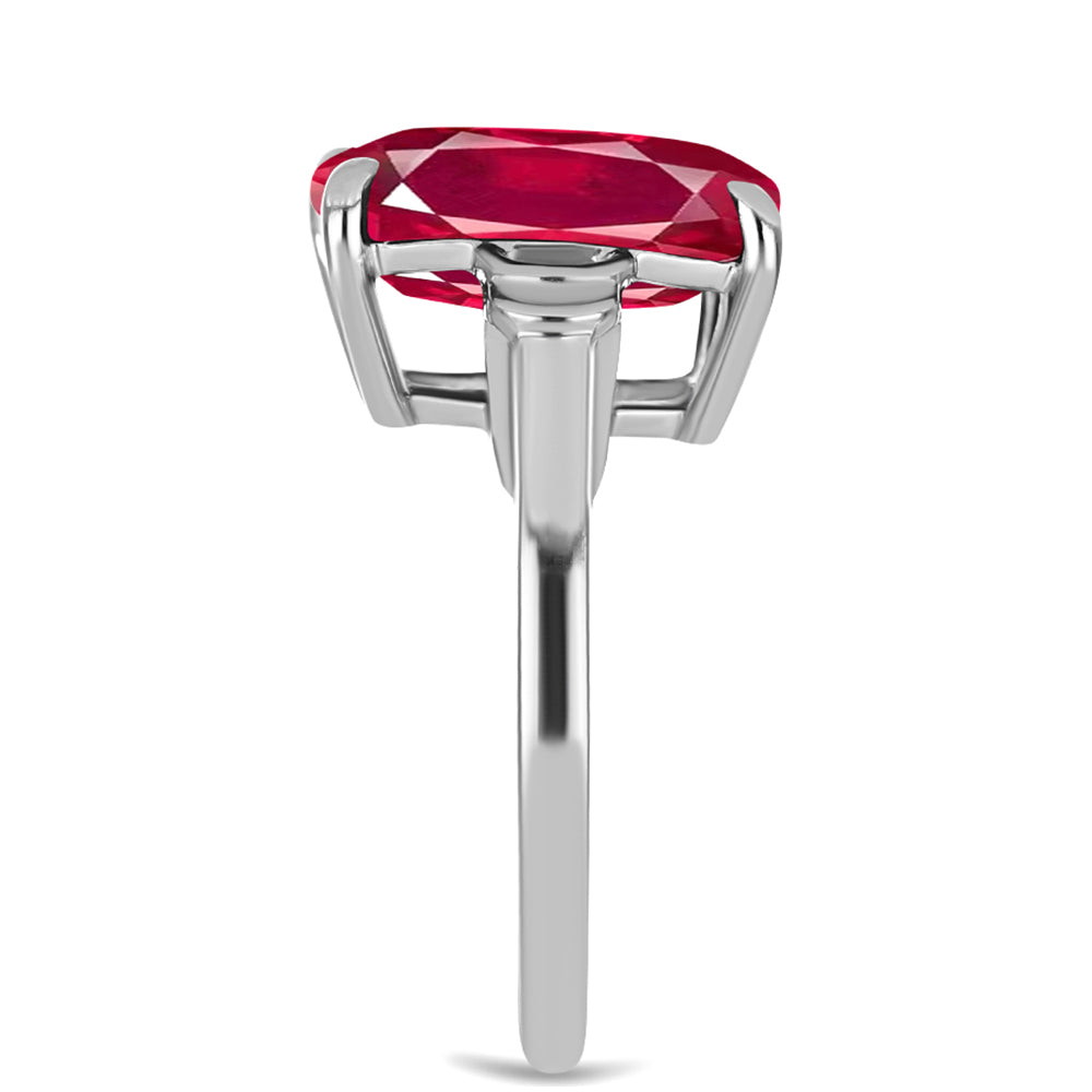 Stříbro 925/1000 - Prsten s Madagaskarským Rubínem - Karátové číslo: 8.67. přibližná hmotnost: 5.01 gramů