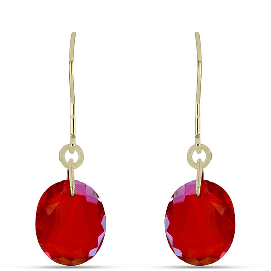 Pozlacené Stříbro 925/1000 - Náušnice s Červeným Achátem - Karátové číslo: 7.51. přibližná hmotnost: 2.51 gramů