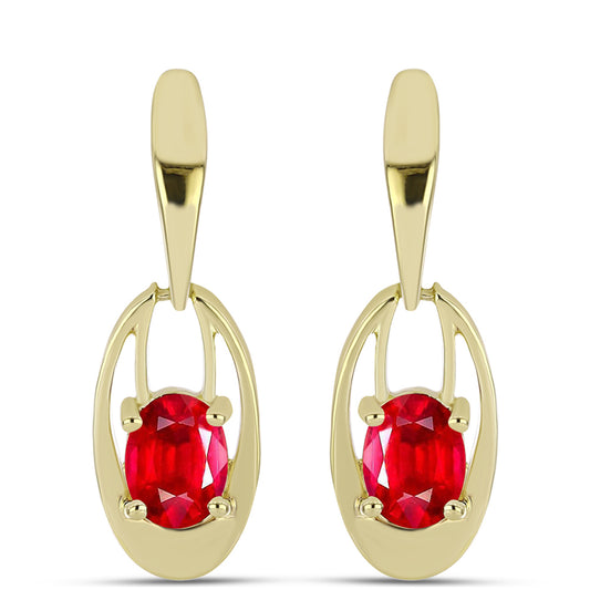 Pozlacené Stříbro 925/1000 - Náušnice s Červeným Achátem - Karátové číslo: 2.32. přibližná hmotnost: 4.76 gramů