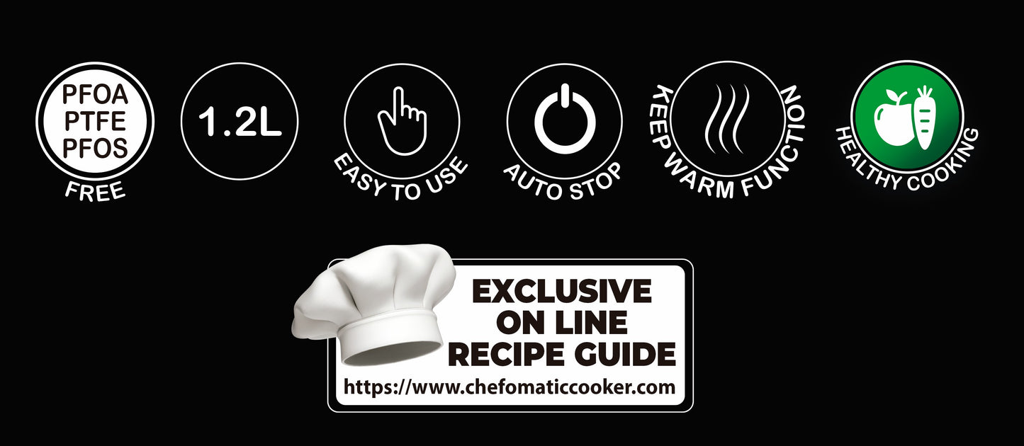 Kompaktní vařič rýže a napařovač Chef-O-Matic Cooker