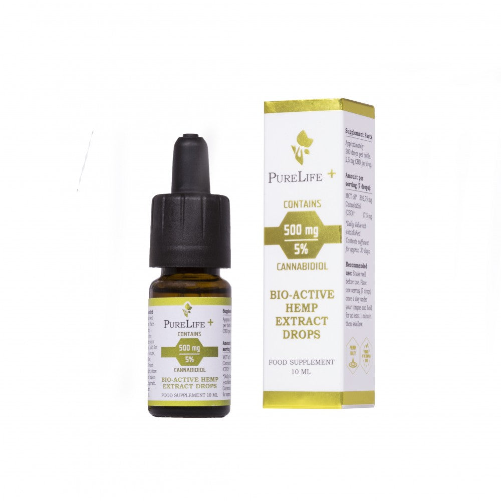 Pure Life + 500 mg / 5 % CBD olej