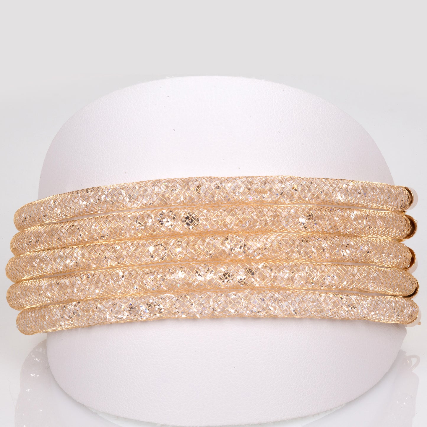 Pozlacená slitina - Sada s Bílým Emporia® Křišťálem