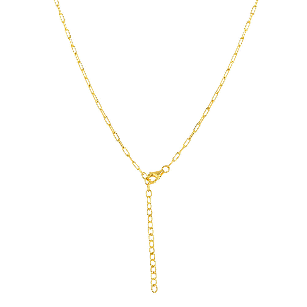 Pozlacené Stříbro 925/1000 - Náhrdelník s Karneolem - Karátové číslo: 9.96. přibližná hmotnost: 7.27 gramů