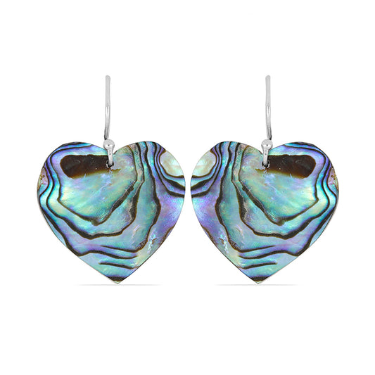 Stříbro 925/1000 - Náušnice s Černou Perletí - Karátové číslo: 21.4. přibližná hmotnost: 4.85 gramů