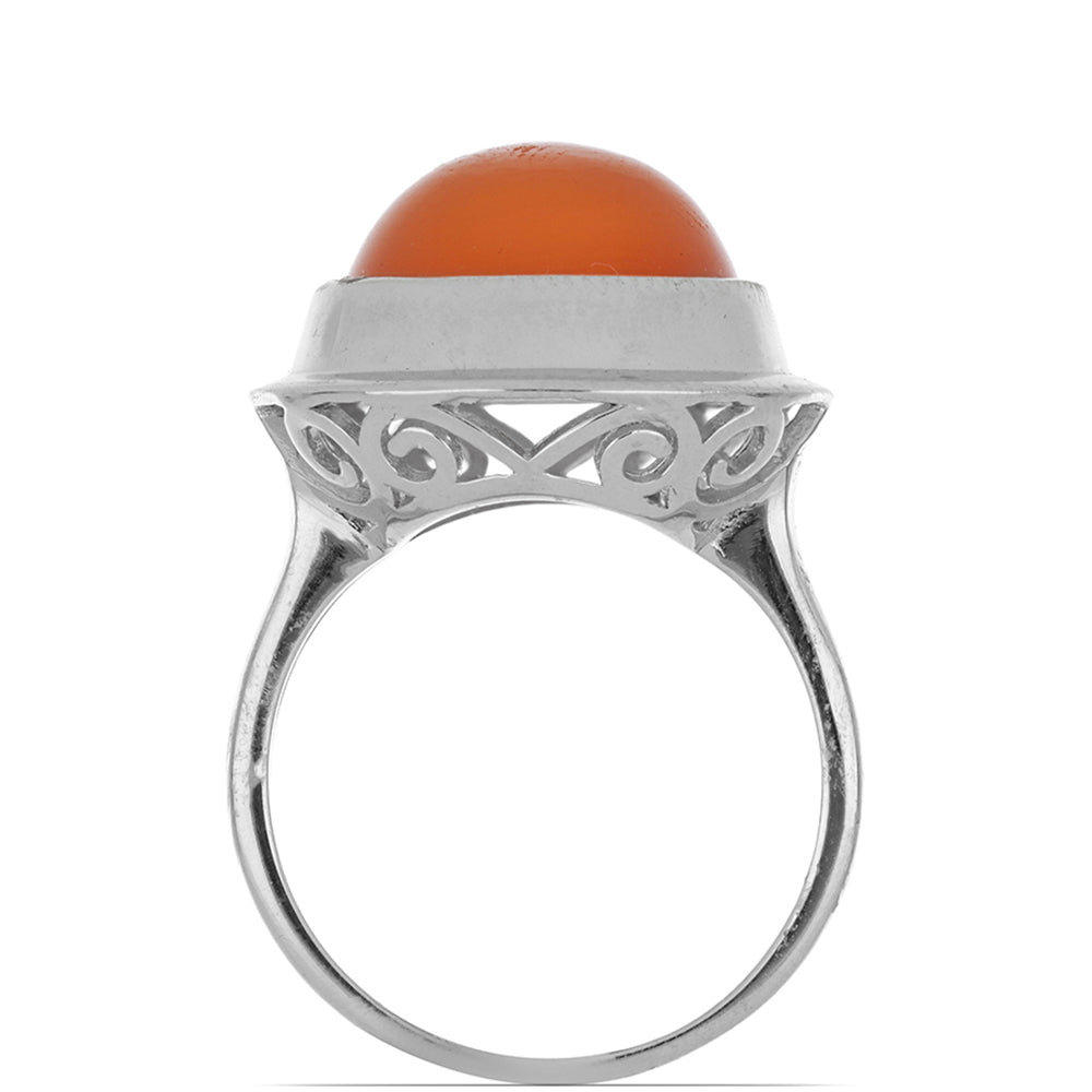 Stříbrný Prsten s Karneolem z Tagebau